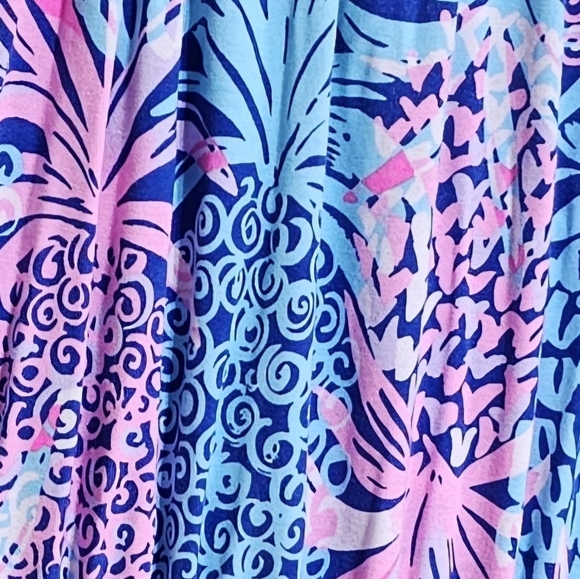 Lilly Pulitzer Off-The-Shoulder Romper Pineapples Size XL - Picture 4 of 6